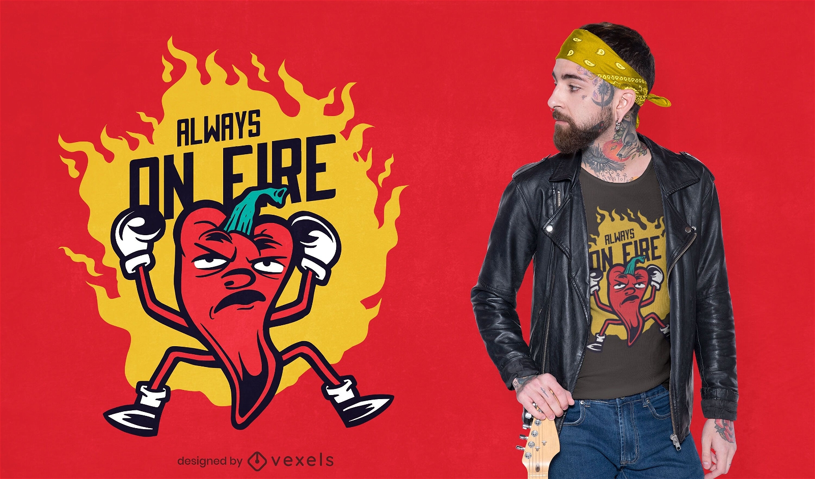 Always on fire t-shirt design