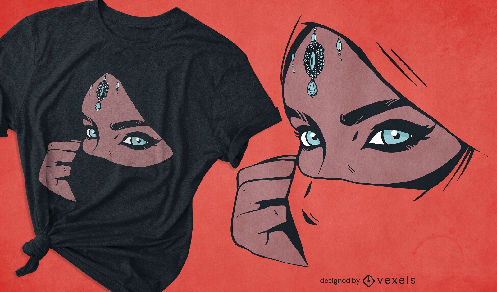 Arabic woman t-shirt design