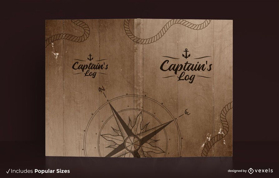 Diseño de portada del libro de registro del capitán Diseño de portada del libro de registro del capitán