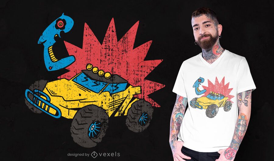 Diseño de camiseta de coche de control remoto. Diseño de camiseta de coche de control remoto.