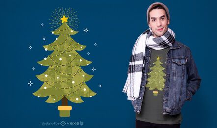 Sparkly christmas tree t-shirt design Sparkly christmas tree t-shirt design