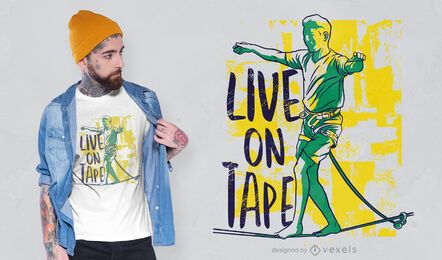 Live on tape design de camisetas