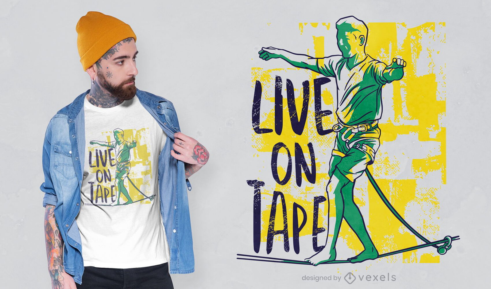 Live on tape design de camisetas