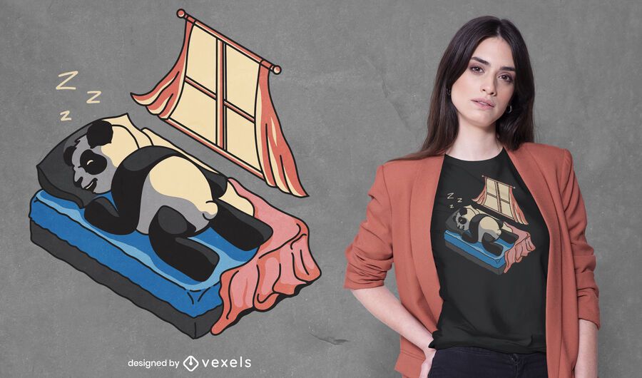 Sleeping panda t-shirt design Sleeping panda t-shirt design