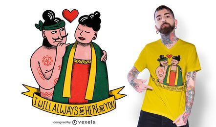 Sempre aqui para você design de camisetas