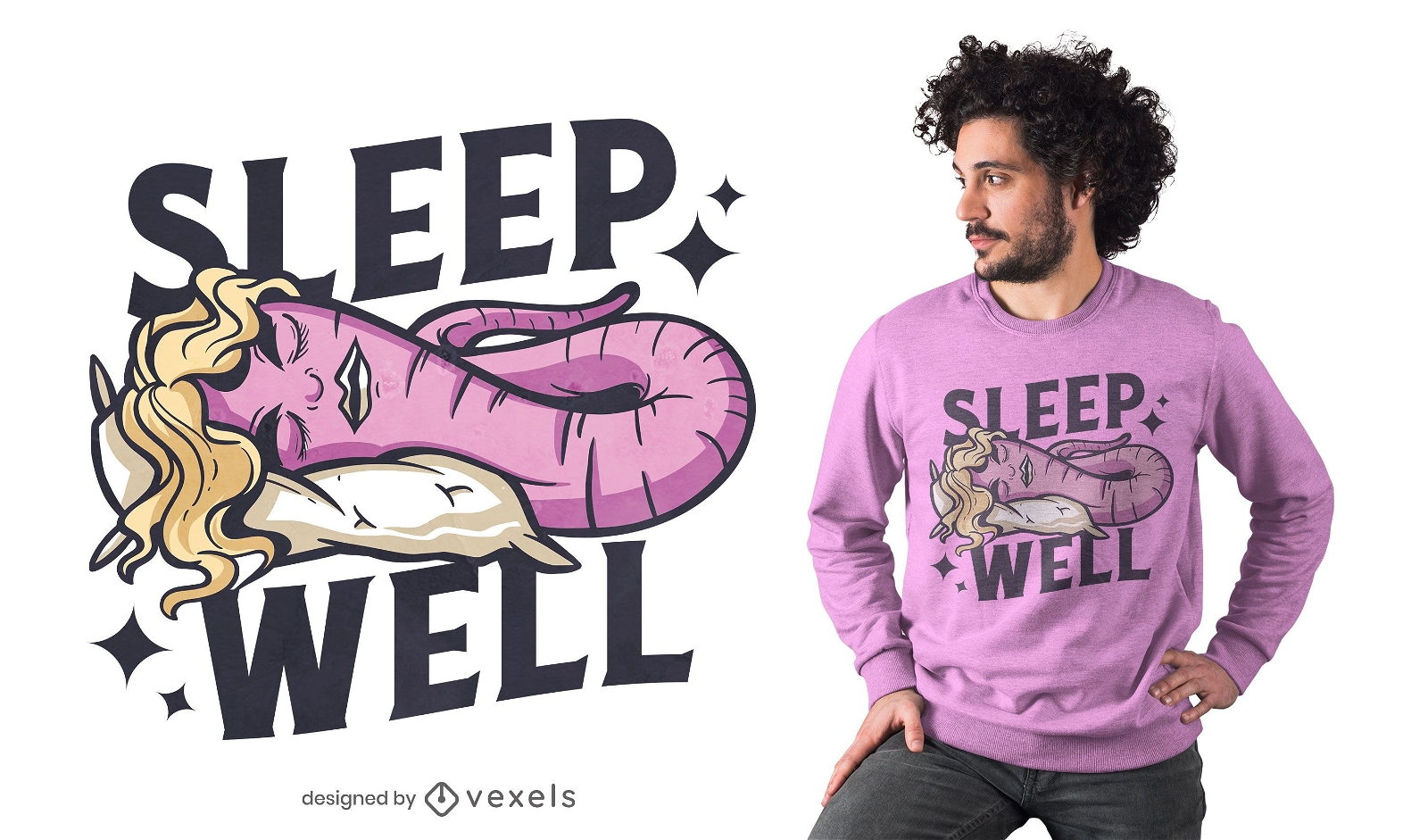 Sleep well worm t-shirt design