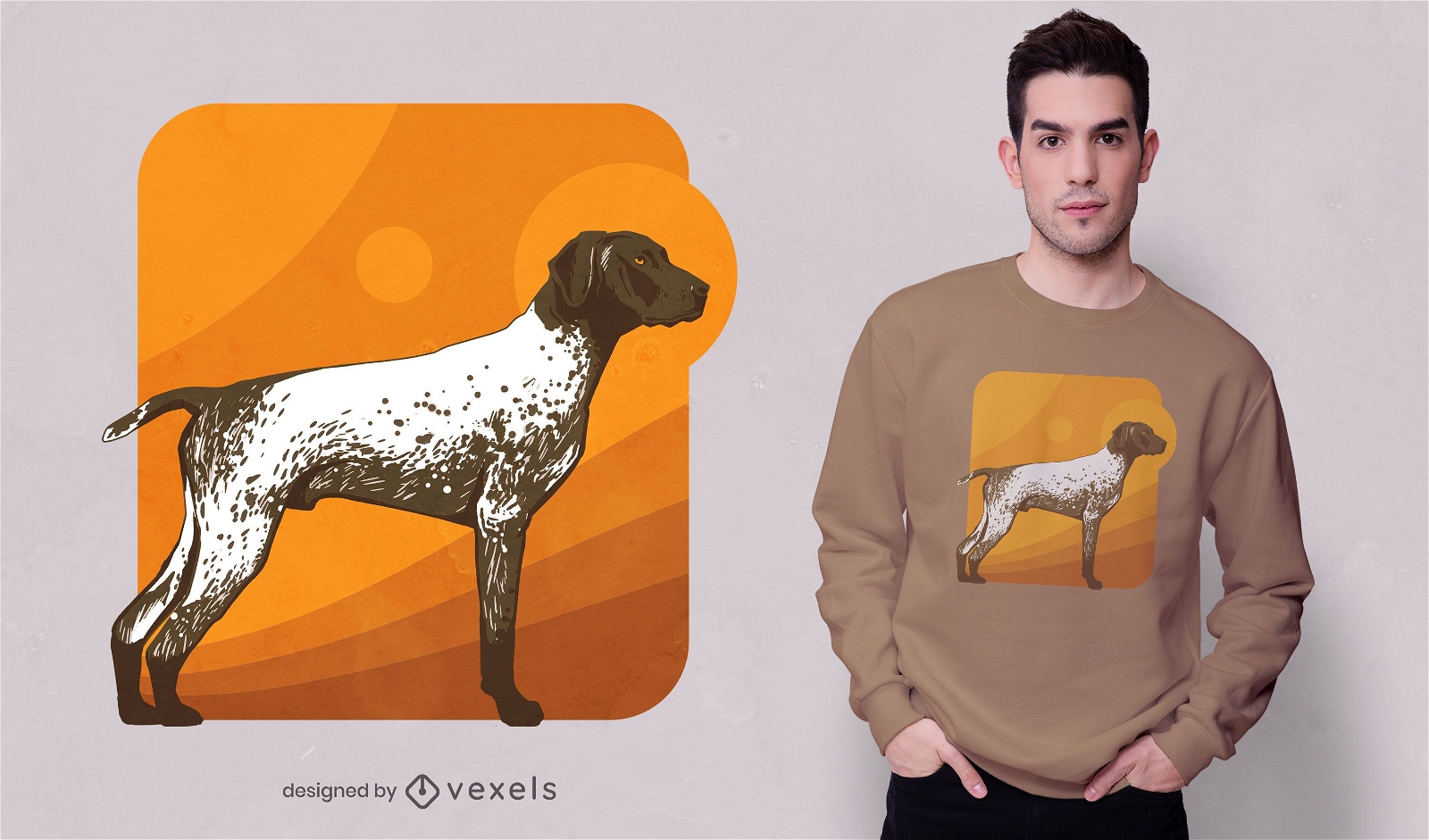 English pointer dog t-shirt design