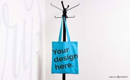 Bolso tote en maqueta de perchero Bolso tote en maqueta de perchero