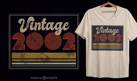 Design de camisetas vintage de 2002