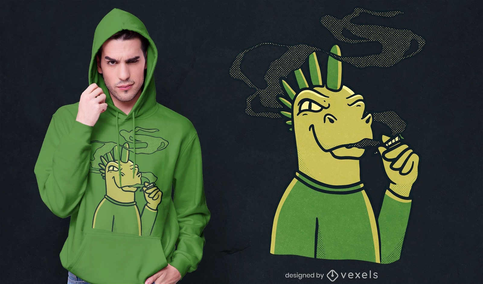 Dinosaurier rauchen Spliff T-Shirt Design