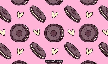 Chocolate cookies pattern design