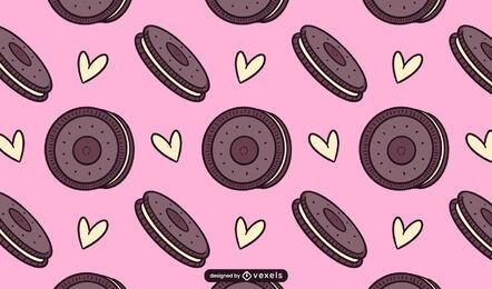 Diseño de patrón de galletas de chocolate
