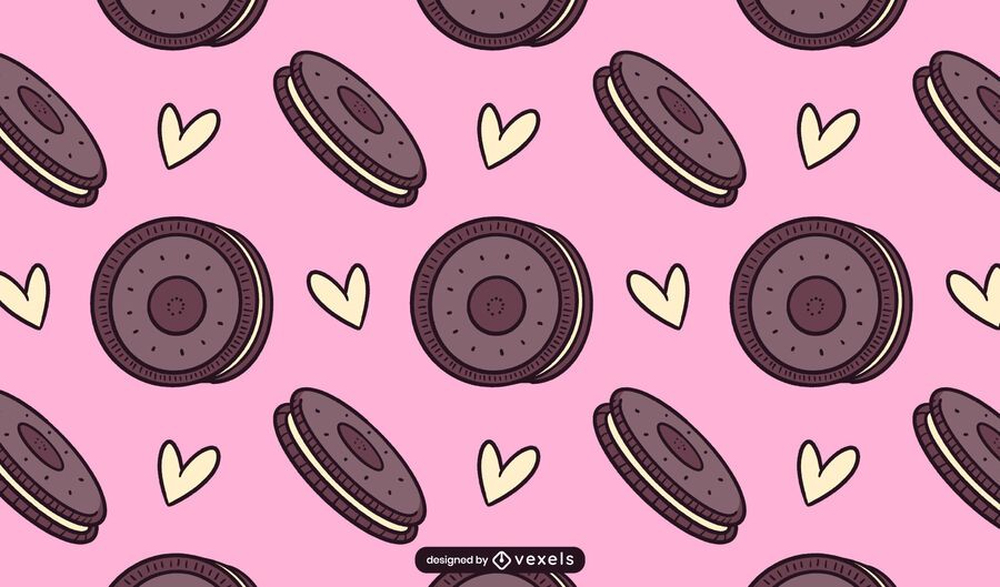 Chocolate cookies pattern design Chocolate cookies pattern design