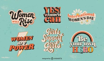 Women's Day lettering set