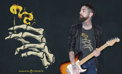 Skeleton fire hand t-shirt design Skeleton fire hand t-shirt design