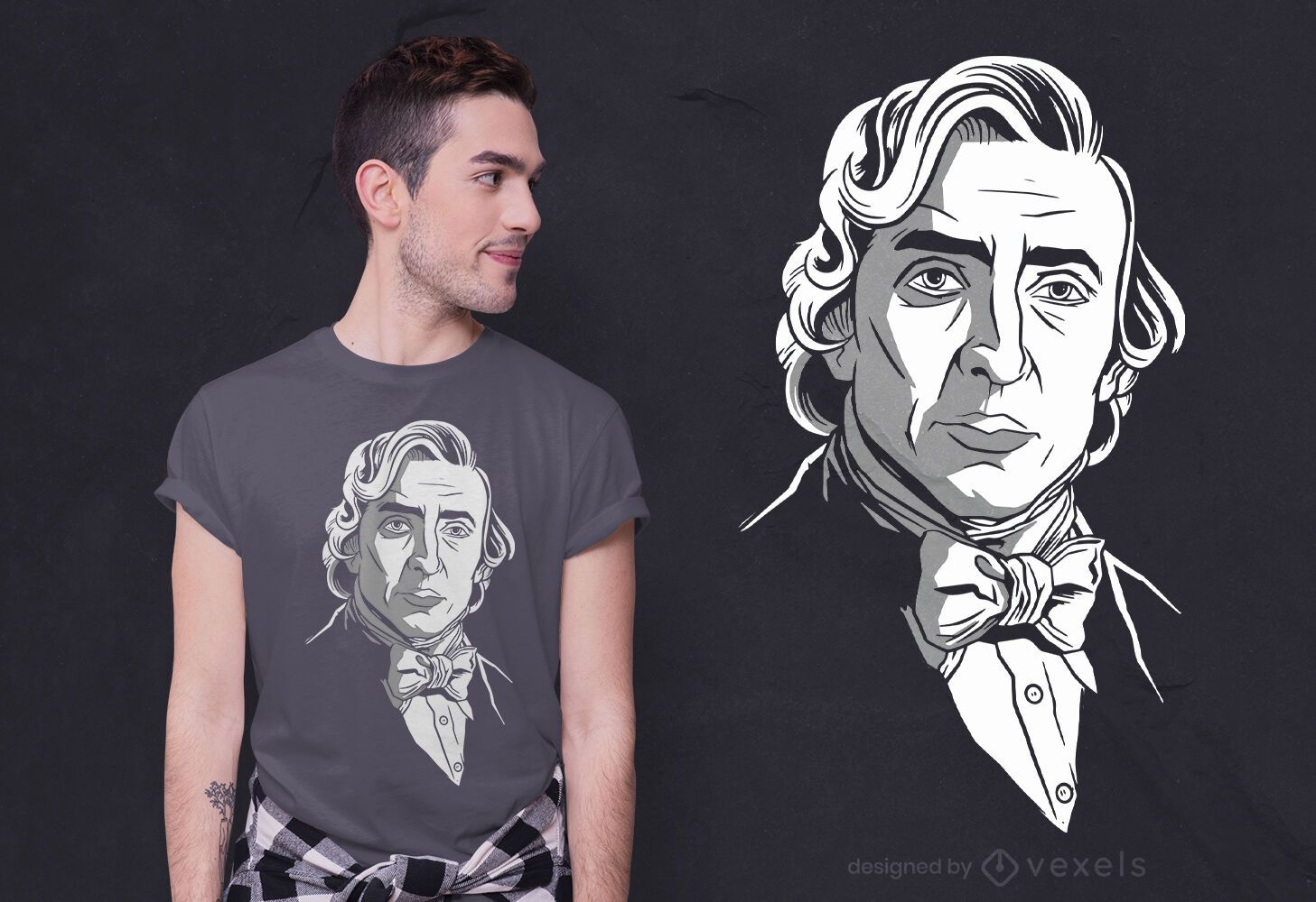 Design de camisetas Frederic Chopin