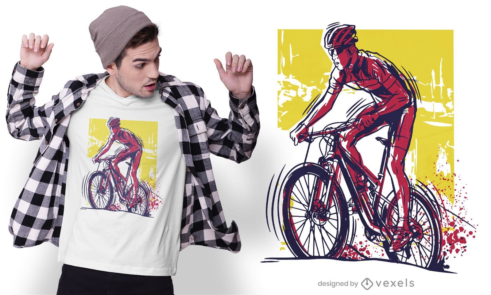 M?nnliches Biker-T-Shirt Design