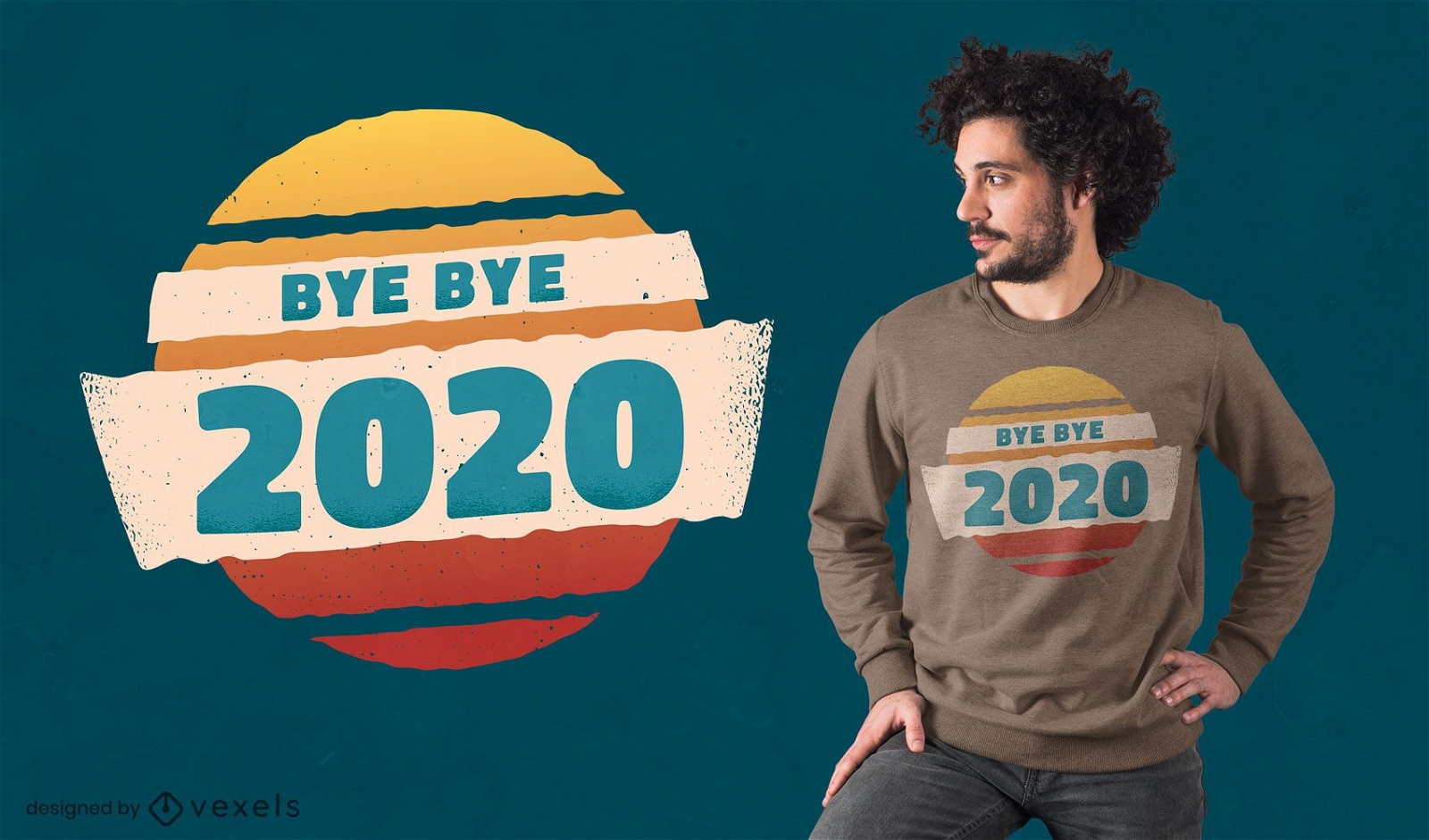 Diseño de camiseta Bye bye 2020
