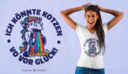 Puking unicorn t-shirt design Puking unicorn t-shirt design
