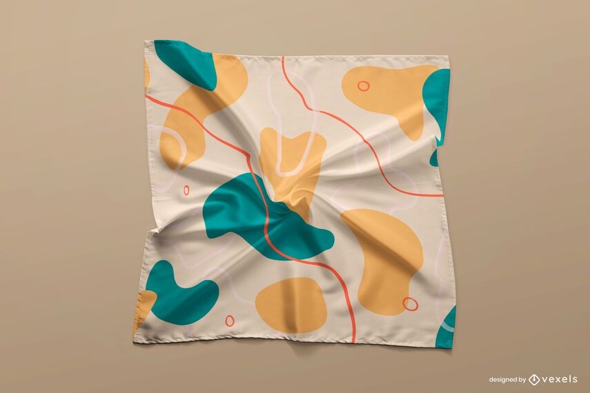 Handkerchief Mockup Design - Vector Download