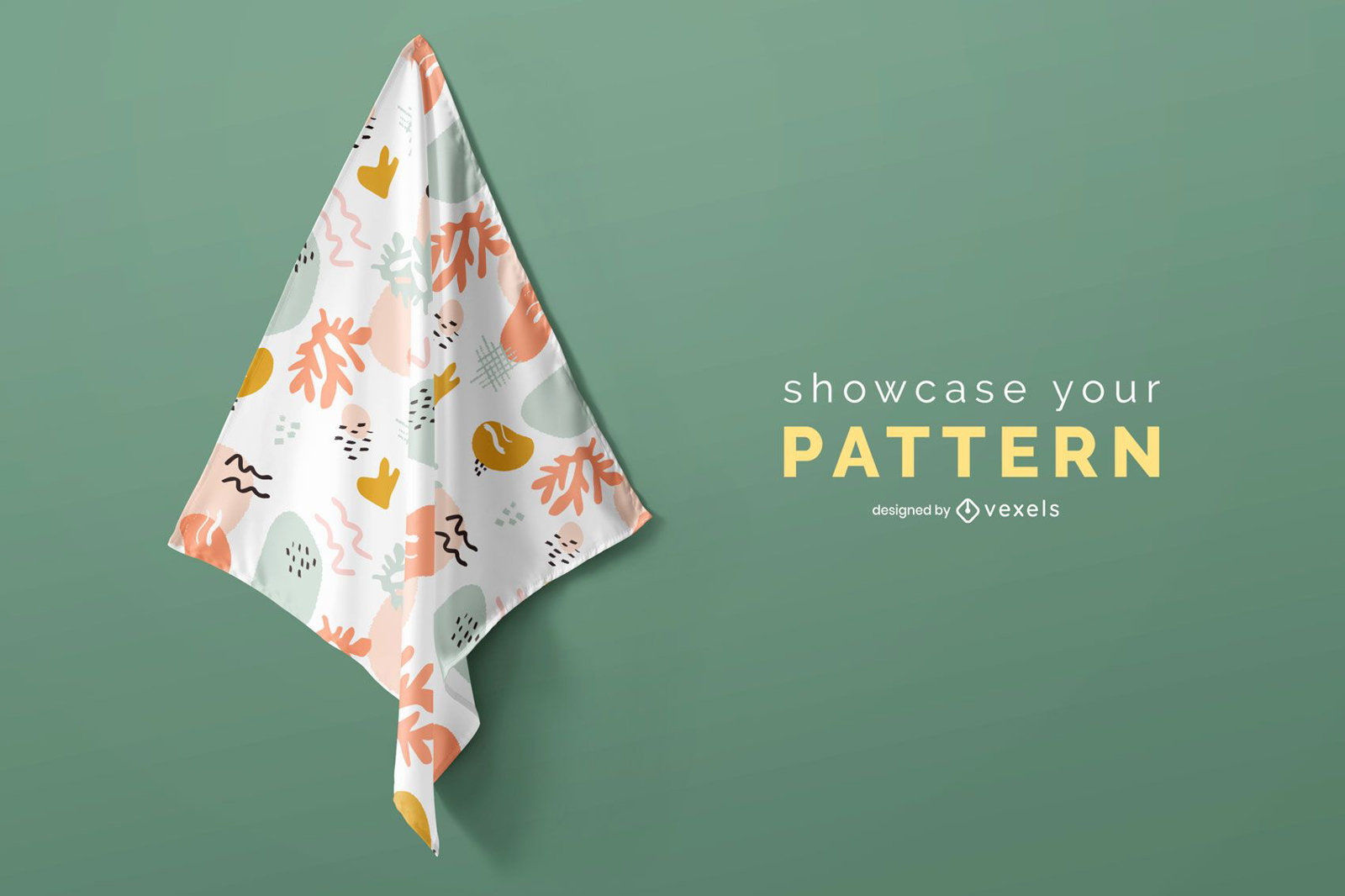 Diseño de patrón de pañuelo doblado