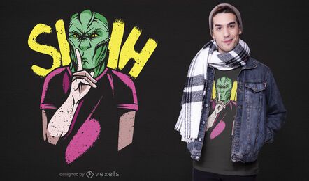 Diseño de camiseta de hombre reptil. Diseño de camiseta de hombre reptil.