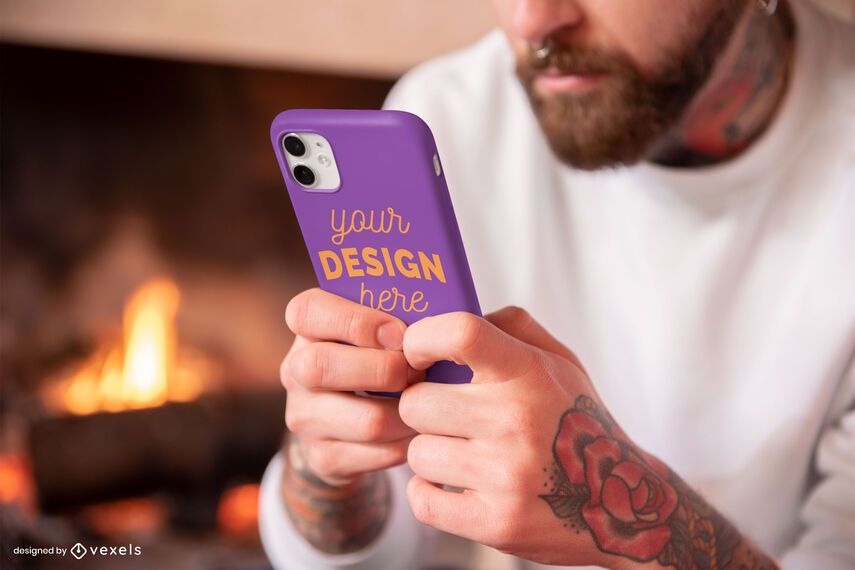Man holding phone case mockup Man holding phone case mockup