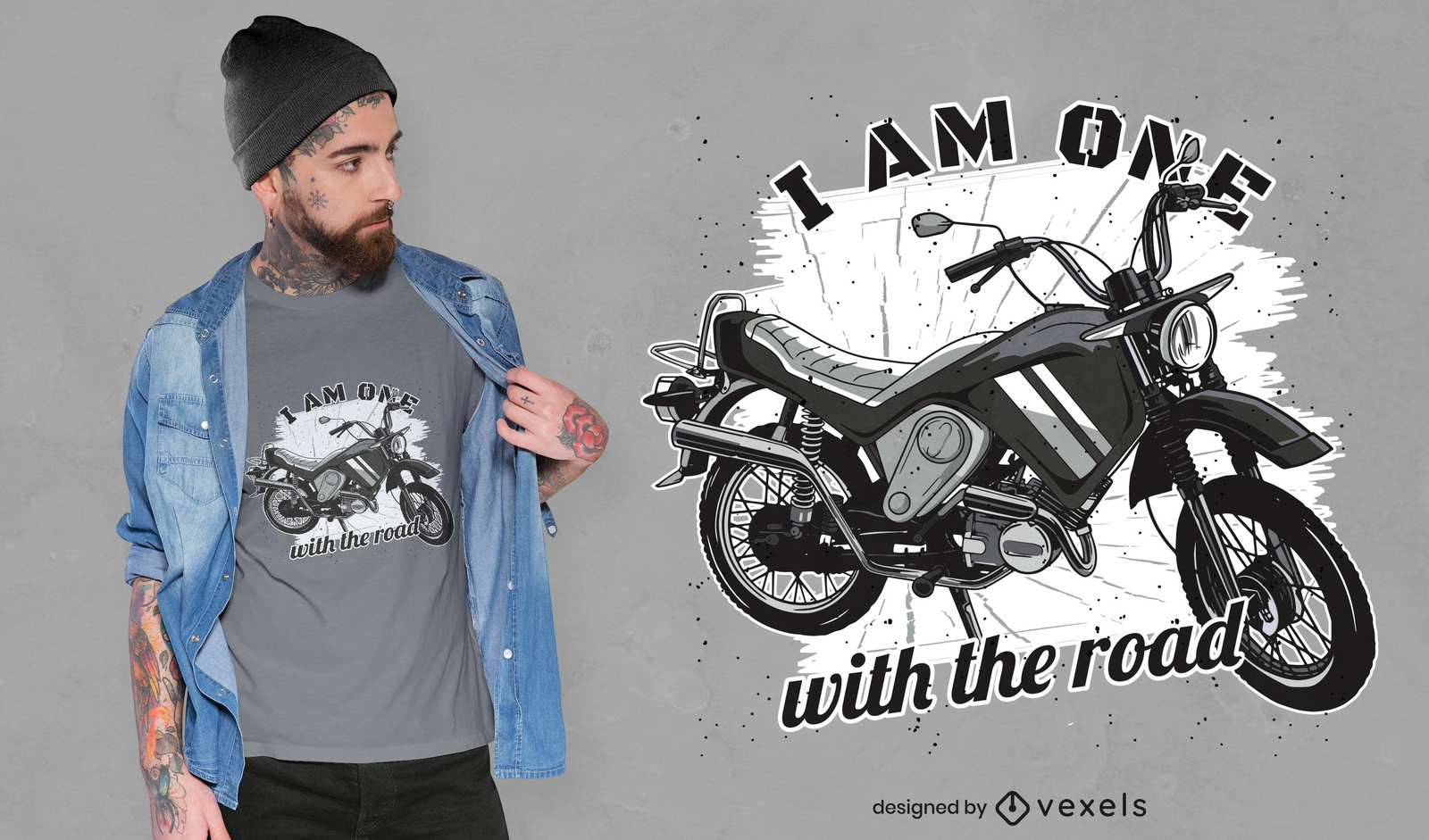 Design de camiseta de veículo de moto