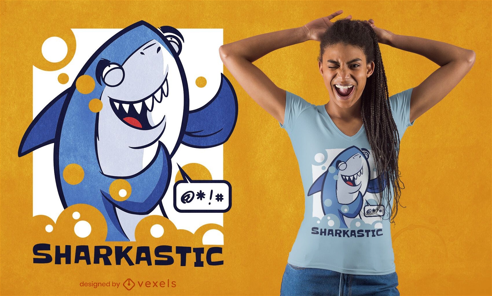 Sharkastic t-shirt design