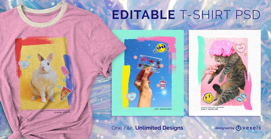 Stickers scalable t-shirt psd Stickers scalable t-shirt psd