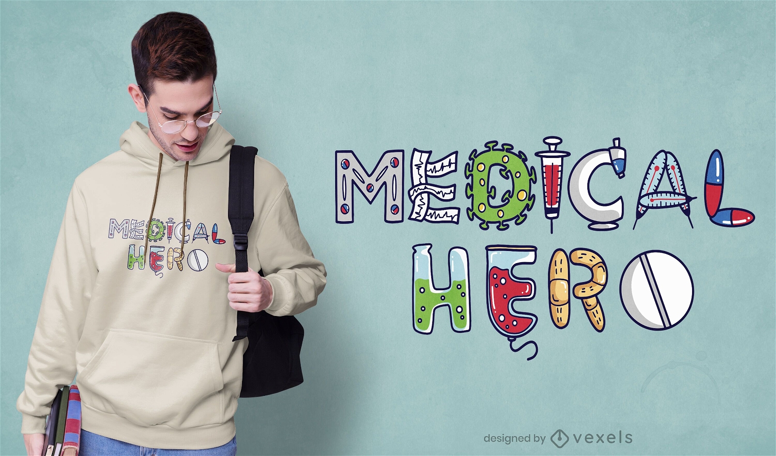 Medizinischer Held T-Shirt Design