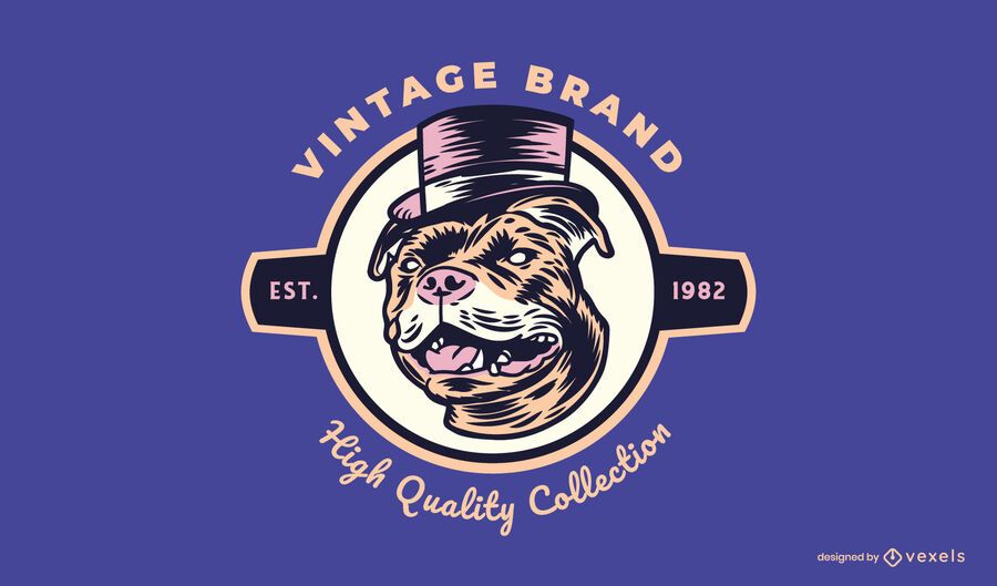 Vintage pitbull logo template Vintage pitbull logo template