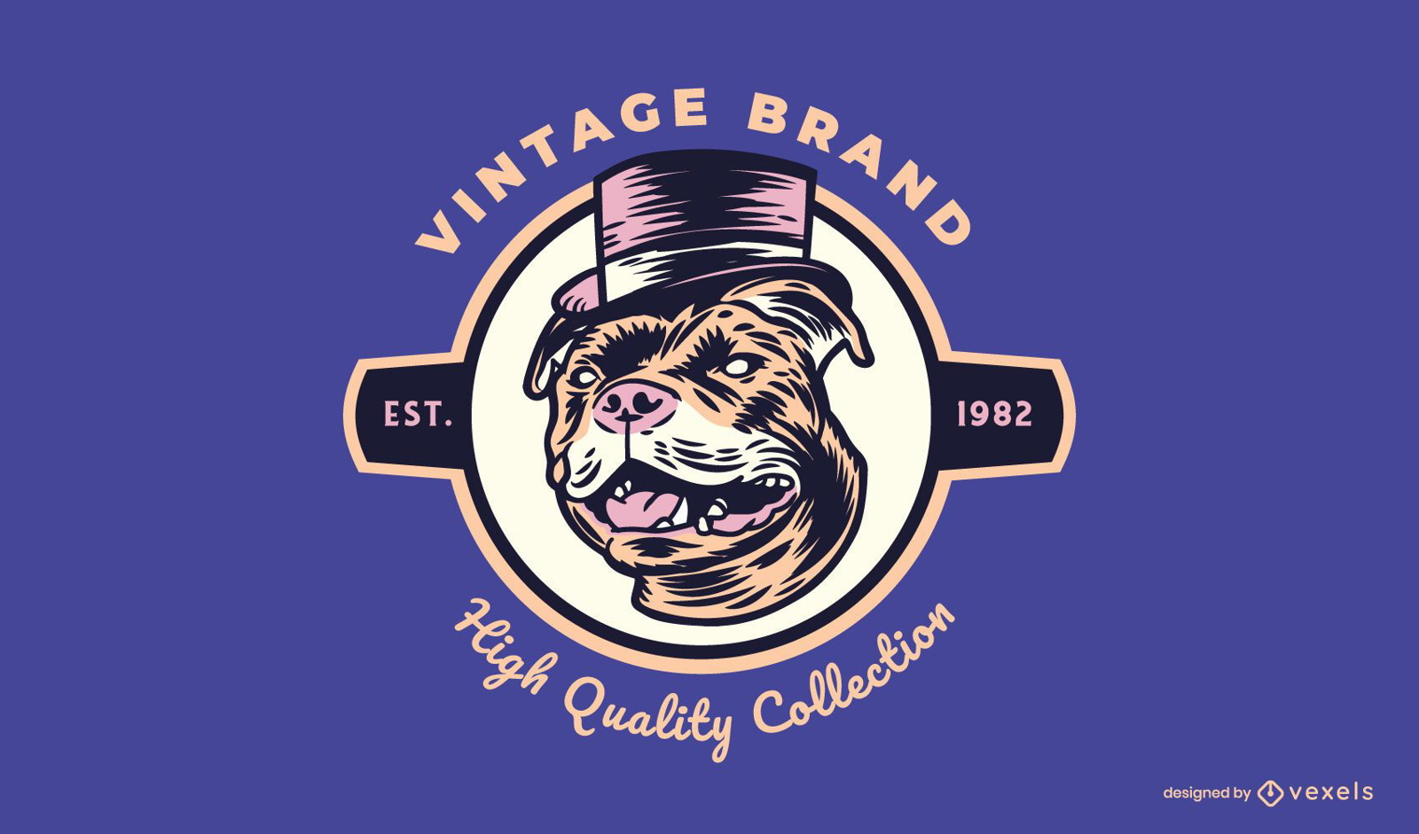 Vintage Pitbull Logo Vorlage