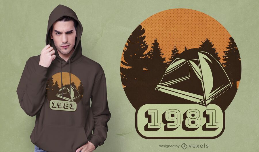 Camping vintage t-shirt design Camping vintage t-shirt design