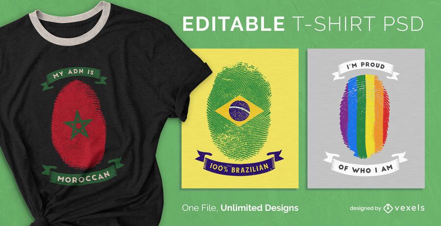 Fingerprint scalable t-shirt psd Fingerprint scalable t-shirt psd