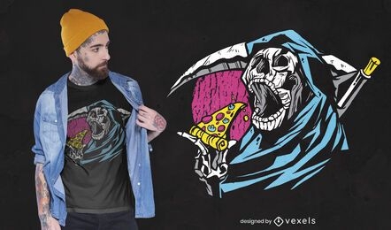 Diseño de camiseta pizza reaper