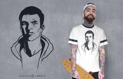 Hand drawn face t-shirt design