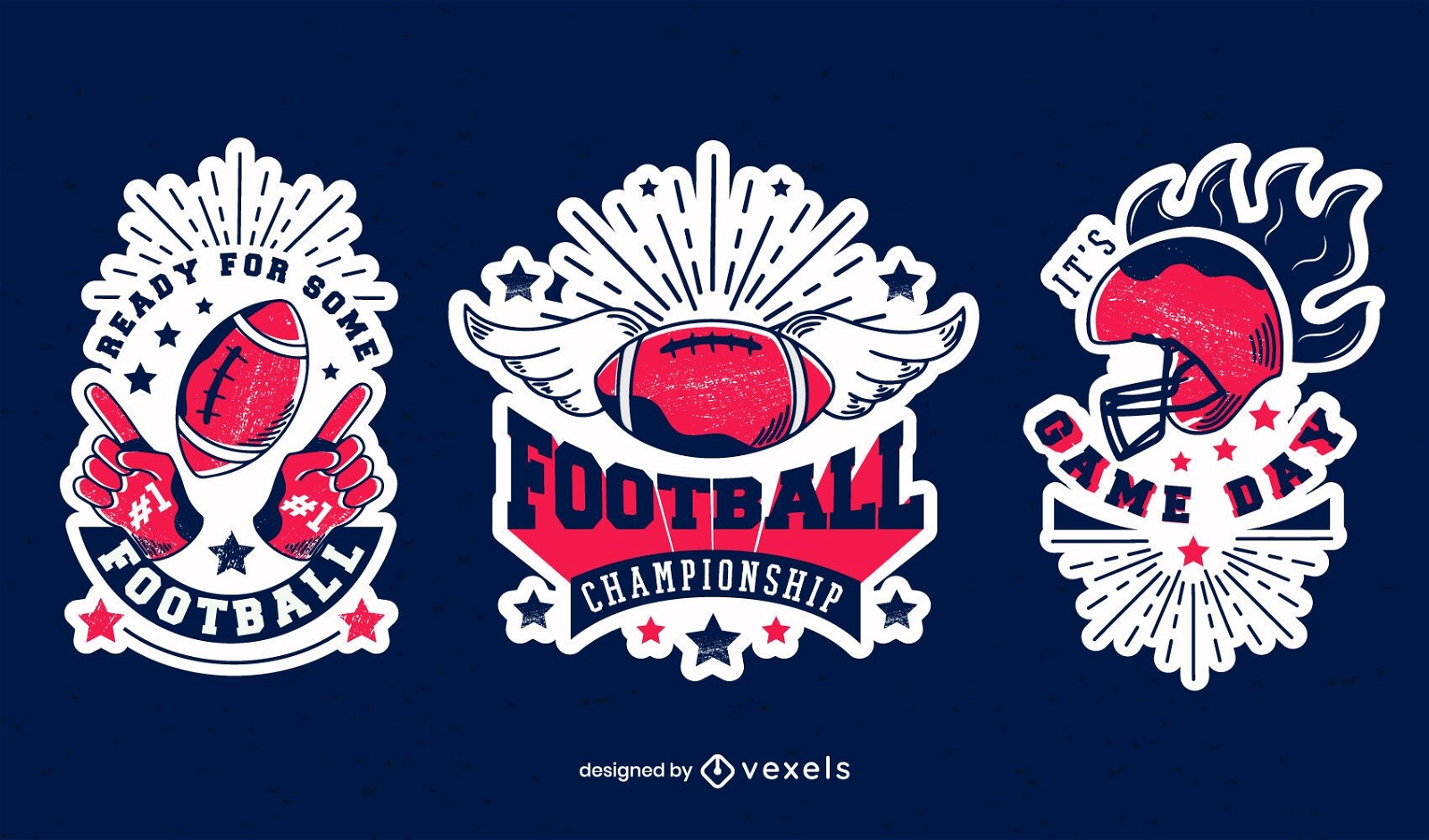 Conjunto de emblemas do campeonato de futebol