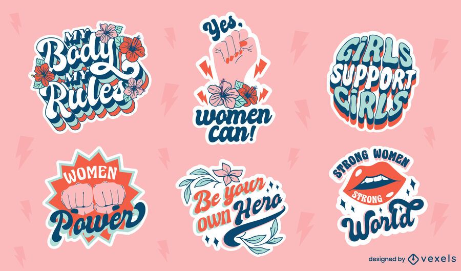 Women Power sticker set Women Power sticker set