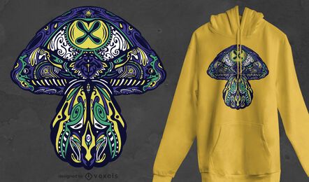 Trippy mushroom t-shirt design Trippy mushroom t-shirt design