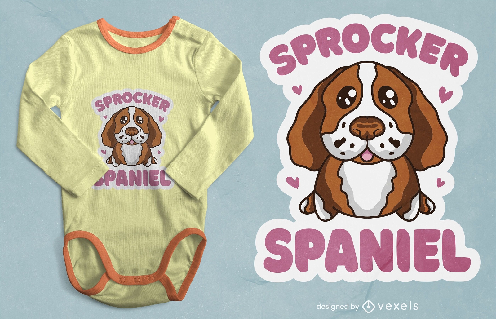 Sprocker spaniel t-shirt design