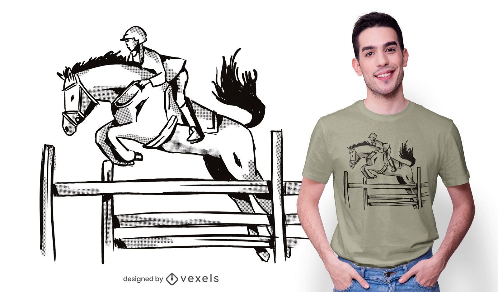 Pferdesport-T-Shirt Design