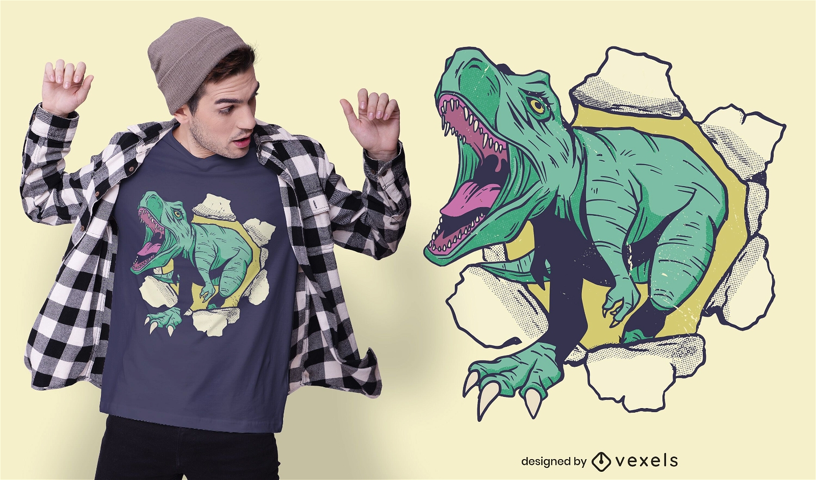 Dinosaur 3D t-shirt design