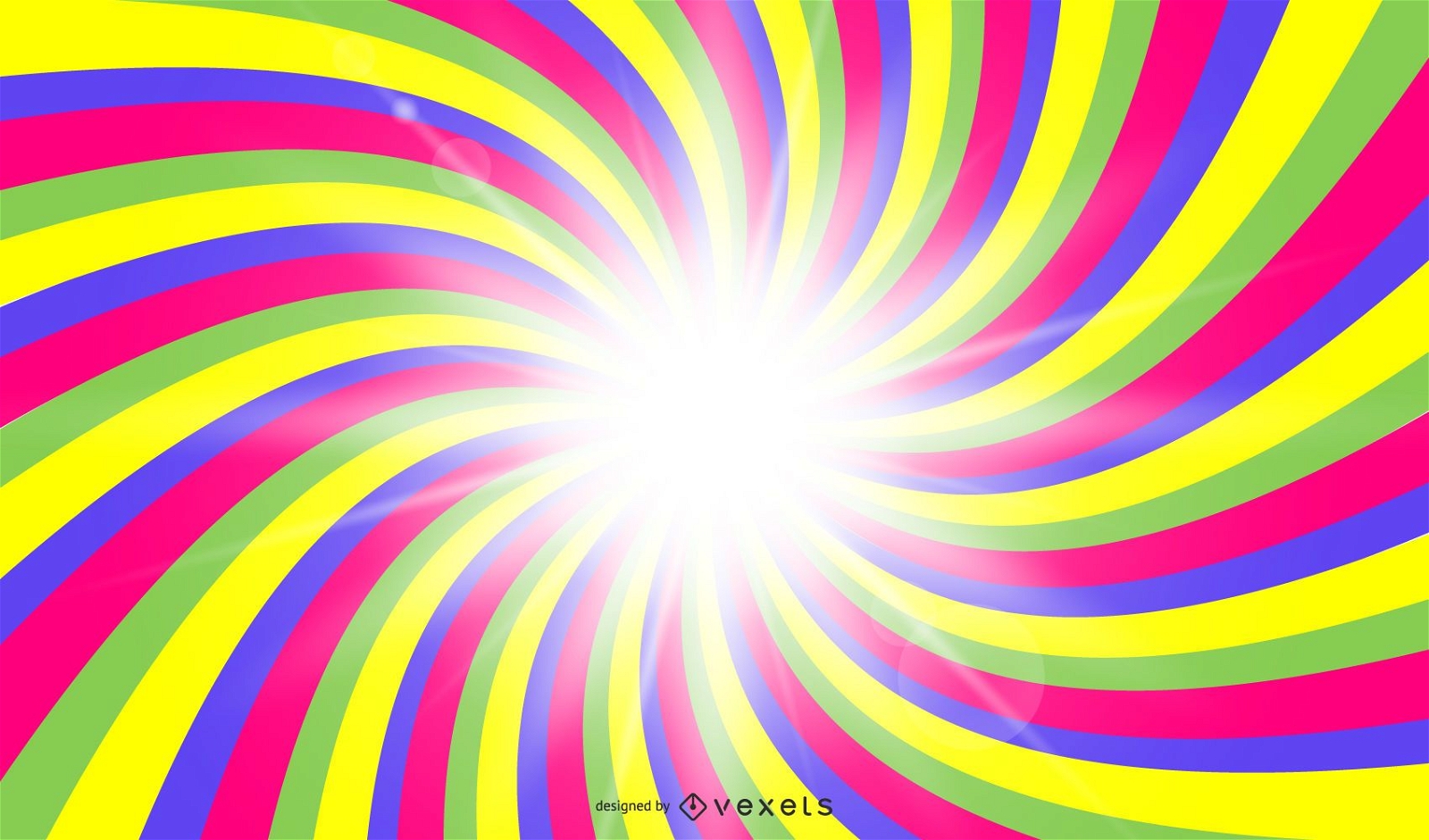 Vector colorido de los rayos del sol