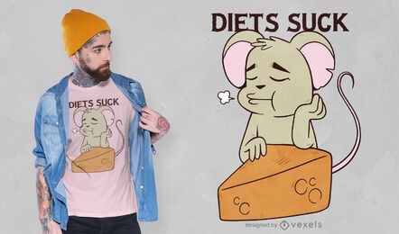 Maus auf Diät-T-Shirt Design