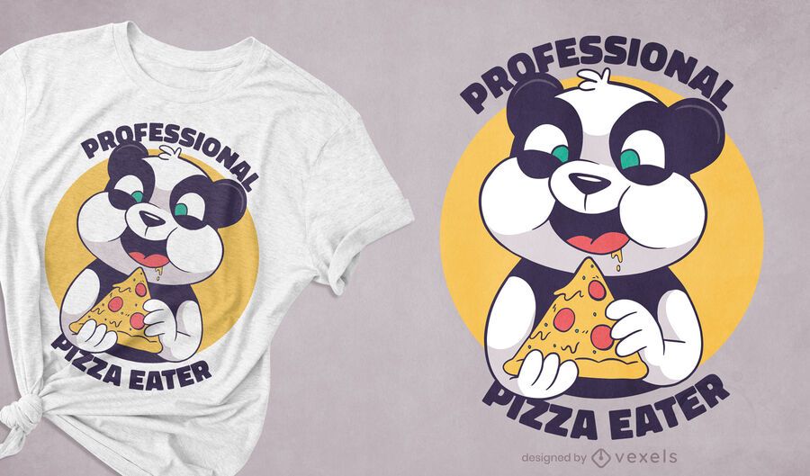 Pizza panda t-shirt design Pizza panda t-shirt design
