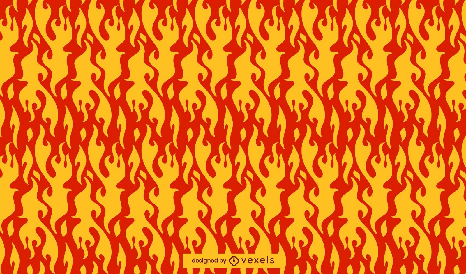 Desenho de padrão de chamas vermelhas