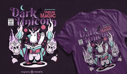 Dark unicorn comic t-shirt design Dark unicorn comic t-shirt design