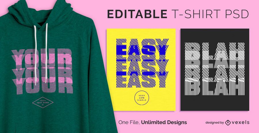 Blurry text scalable t-shirt psd Blurry text scalable t-shirt psd