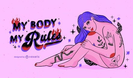 Mi cuerpo mis reglas ilustración